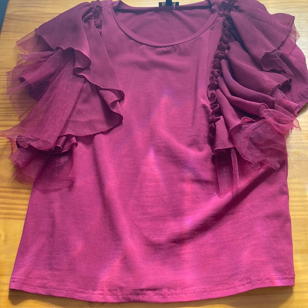Ruffle Sleeve Top